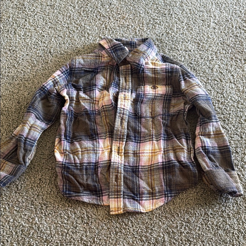Cozy Plaid Button-Down Shirt for Kids